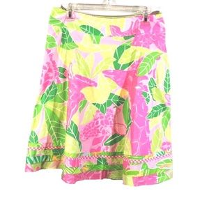 Lilly Pulitzer giraffe print skirt
